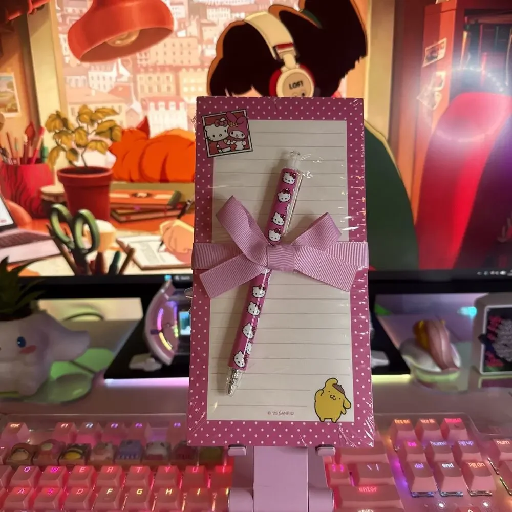 Sanrio Hello Kitty & Friends List Pad Gel Pen Gift Set Pink Lined 2025 My Melody